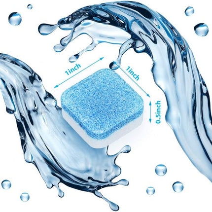 12 Pieces Solid Washing Machine Cleaner Effervescent Tablet Washer Cleaner for Bath Room Kitchen d_4