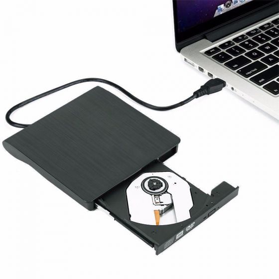 External DVD CD Writer USB 3.0 Burner Drive Player High Speed Data Transfer for Laptop/Desktop/MacBook/Windows 10/8/7 - (Black) dfertetretrte