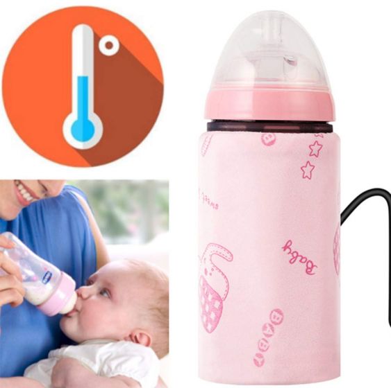 Portable USB Baby Bottle Warmer Cartoon For Travel Nursing Infant Feeding Bag Heater dfgertertrt