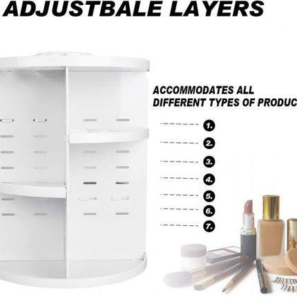 360 Degree Rotating dressing case Plastic Makeup Cosmetics Storage Box Skin Care Products Storage Rack dfgretertert