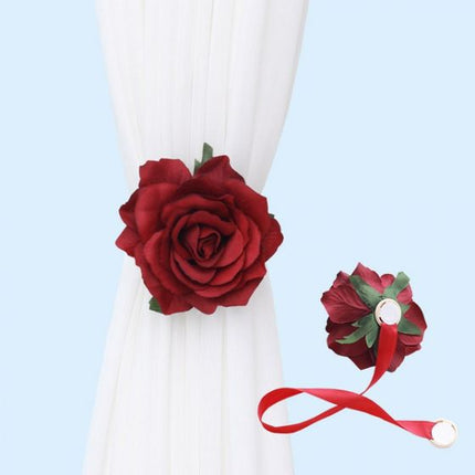 Magnetic Ball Curtains Buckles Rose Flower Tiebacks Punch Free Curtain Strap Convenient dfsfds_b3139e26-a902-4f88-a381-592f2cf72b3b