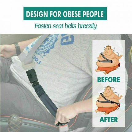 Heavy Duty Car Vehicle Seat Belt Extension Extender Strap Black Safety Buckle dgdfgdgfdg
