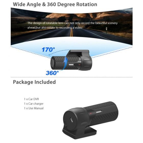 1080P Hidden Car Camera WIFI DVR Camera Video Recorder Dash Cam Night Vision drxd