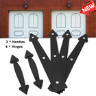 4 Hinges and 2 Handles Door Decorative Magnetic Accent Handle Hinge Carriage ds