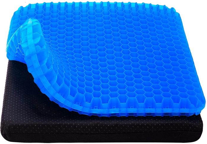 Honeycomb Double Thick Big Gel Cooling Seat Cushion for Pressure Relief Back Pain For Office Chair Cars ds_1