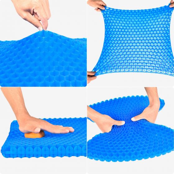 Honeycomb Double Thick Big Gel Cooling Seat Cushion for Pressure Relief Back Pain For Office Chair Cars e_2_2