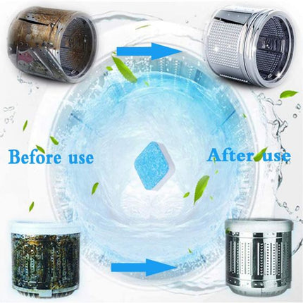 12 Pieces Solid Washing Machine Cleaner Effervescent Tablet Washer Cleaner for Bath Room Kitchen edc