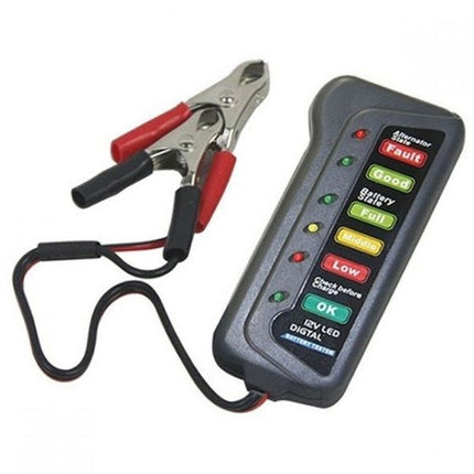 12V Digital Battery Alternator Tester For Car Motorcycle Trucks with 6 LED Lights Display Indicators erwerwer_1
