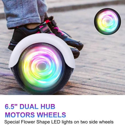 Hoverboard with Bluetooth Speaker, 6.5"Description: Self Balancing Scooter with LED Wheels and LED Lights Hover Board for Adults Kids esdfdf