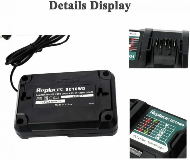 10.8V 12V Li-Ion Battery Charger for DC10WD ewrw