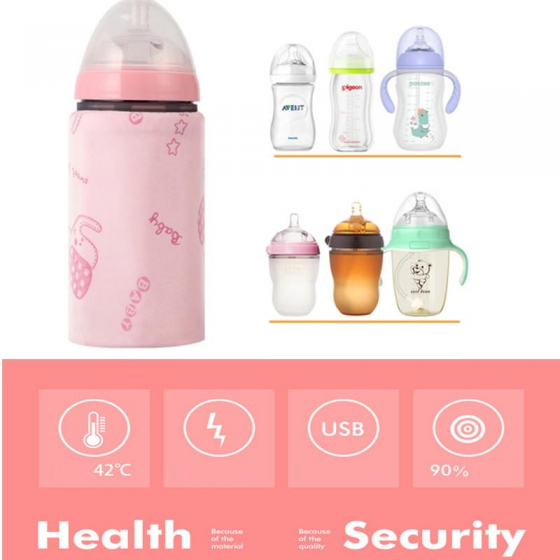 Portable USB Baby Bottle Warmer Cartoon For Travel Nursing Infant Feeding Bag Heater ewrw234234