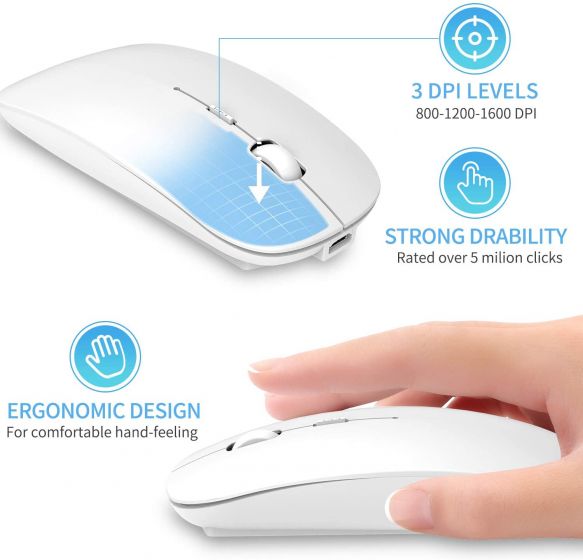 Slim Rechargeable Bluetooth Wireless Mouse for Laptop,Computer,PC ewrwerwer_1