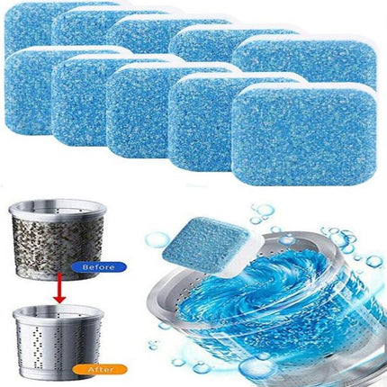12 Pieces Solid Washing Machine Cleaner Effervescent Tablet Washer Cleaner for Bath Room Kitchen ewwwwwwwwwwwwww