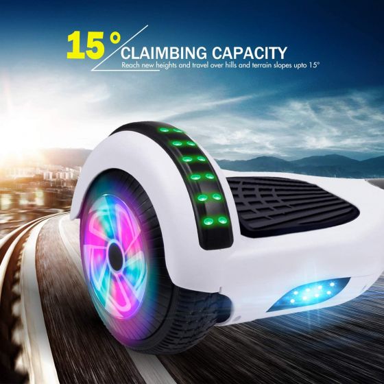 Hoverboard with Bluetooth Speaker, 6.5"Description: Self Balancing Scooter with LED Wheels and LED Lights Hover Board for Adults Kids fc