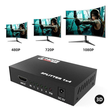 HDMI Splitter Amplifier 1 In 4 Out Duplicator fdgdsfg_5