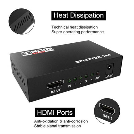 HDMI Splitter Amplifier 1 In 4 Out Duplicator fdgdsfg_7