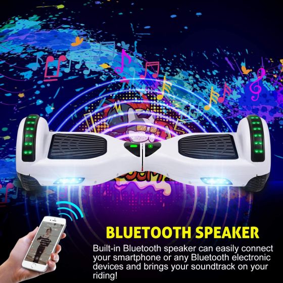Hoverboard with Bluetooth Speaker, 6.5"Description: Self Balancing Scooter with LED Wheels and LED Lights Hover Board for Adults Kids fdgfggddd
