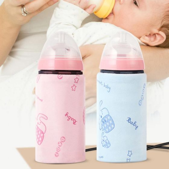 Portable USB Baby Bottle Warmer Cartoon For Travel Nursing Infant Feeding Bag Heater fdhyrty