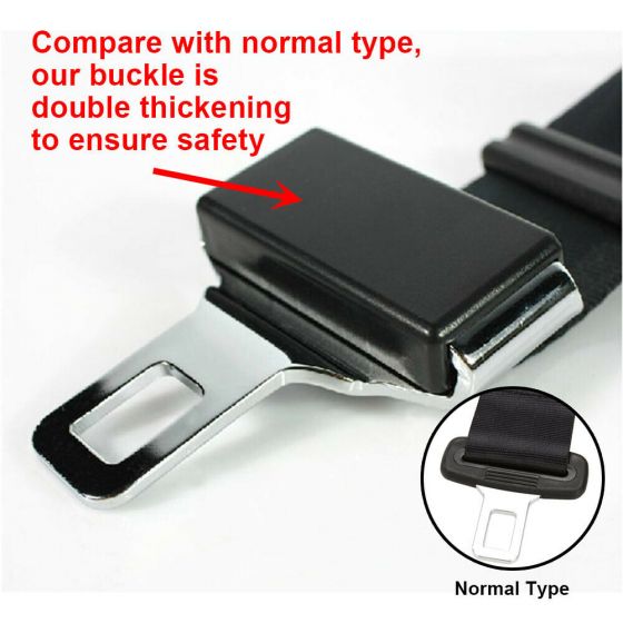 Heavy Duty Car Vehicle Seat Belt Extension Extender Strap Black Safety Buckle fghfghfghfgh_6