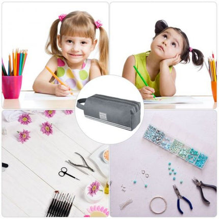 Pencil Bag Portable Office Stationery Makeup Bag School Supplies for Students Teen Storage Organizer Gift (Grey) fghfghfghfghfgh_1312fd82-2872-41c3-b27a-f79f482904b0