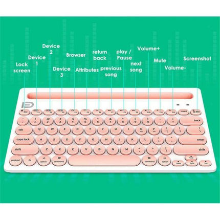 Multi-Device Bluetooth Keyboard Mini 76 keys fyuytrytr