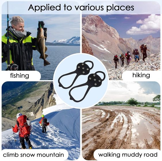 Walk Traction Cleats Non Slip Gripper Spike Walk Traction Ice Cleat Crampons for Walking on Snow and Ice gdsgdgd