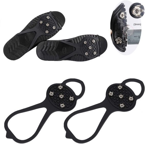 Walk Traction Cleats Non Slip Gripper Spike Walk Traction Ice Cleat Crampons for Walking on Snow and Ice gh_3
