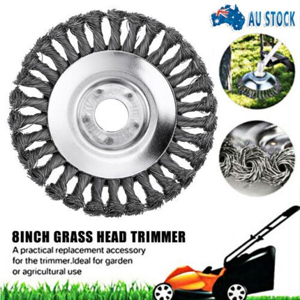 8" Steel Wire Indestructible Trimmer Head Grass Brushcutter Removal Lawnmower AU ghjtyuyt