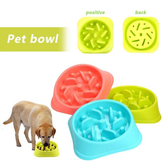 Dog Food Slow Feeder Puzzle Bowl