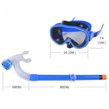 Children Swimming Glasses With Snorkel Underwater Sports Boys Girls Kids Diving Glass h4rte