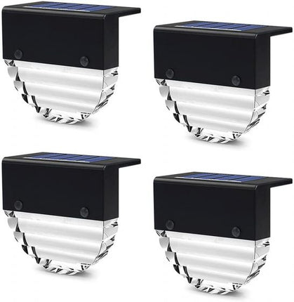 Solar Deck Lights Waterproof Solar LED Lights Outdoor for Deck,Fence,Step,Railing,Wall,Patio,Garden 4Pcs hghhhhg