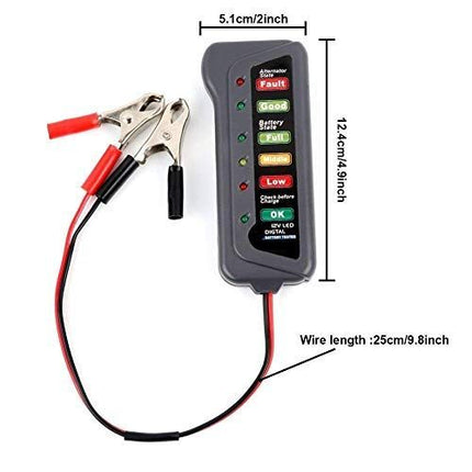 12V Digital Battery Alternator Tester For Car Motorcycle Trucks with 6 LED Lights Display Indicators hhhh_a987c474-c790-4d03-bc1f-4b414674e600