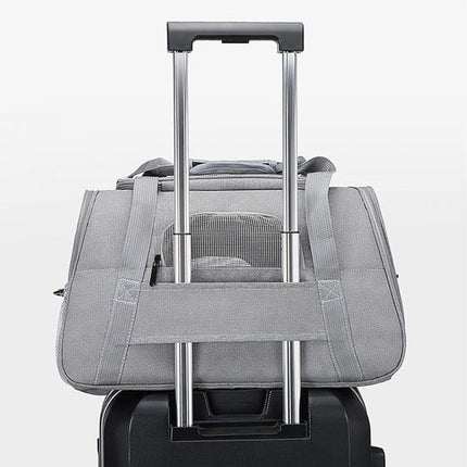 Cat Carrier Bag Portable Foldable Dog Transport Bag Breathable Cat Transport Cage with Comfortable Mattress for Travel Outdoor Kitten Rabbit Guinea Pig Dog (Gray) hjghjghjghj