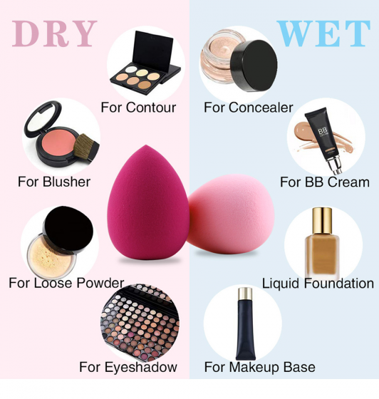 Makeup Sponge Beauty Foundation Cosmetic Puff Set Soft Face Make Up Blender Washable Dry And Wet Sponges Powder Tool hjhjef