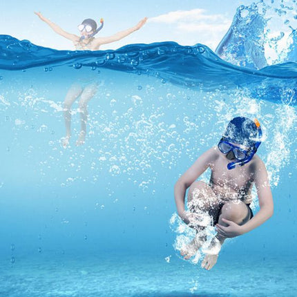 Children Swimming Glasses With Snorkel Underwater Sports Boys Girls Kids Diving Glass hjrty