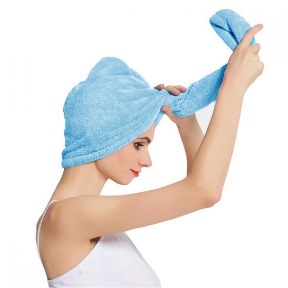 Microfiber Hair Towel Wrap for Women Quick Dry Hair Turban for Drying Curly, Long & Thick Hair (10 inch X 26 inch) iououio