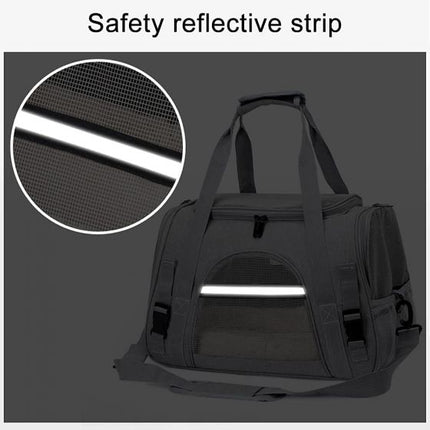 Cat Carrier Bag Portable Foldable Dog Transport Bag Breathable Cat Transport Cage with Comfortable Mattress for Travel Outdoor Kitten Rabbit Guinea Pig Dog (Gray) jghjghjgh_1