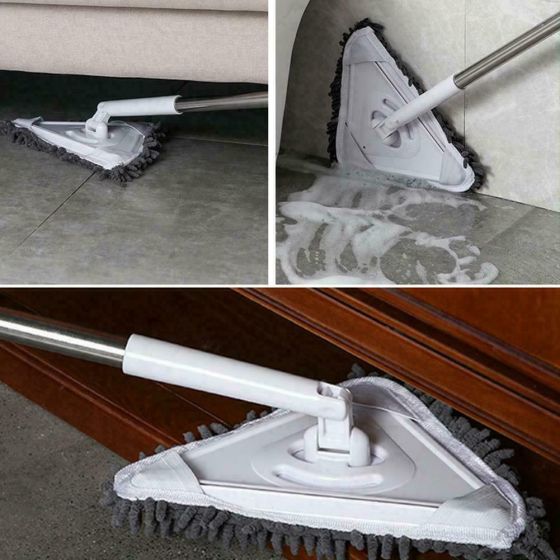 Multifunctional 360 Degree Rotatable Adjustable Triangle Cleaning Mop jlkliouio