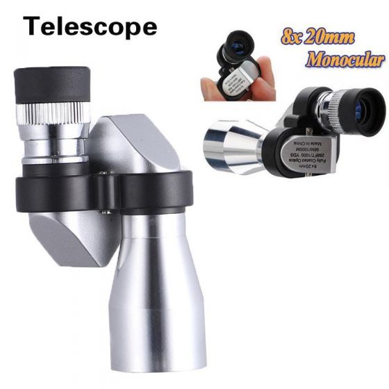 Mini 8 X 20mm Portable Pocket Adjustable Monocular Telescope for Outdoor Sports Hiking Bird Watching ndsghdsfhdsf