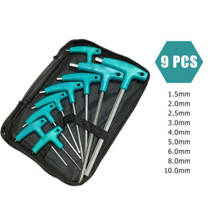 9pcs T Hex Set Allen Screwdriver Bit Metal Key Screw Steel Wrench Tool rdgiuh_5