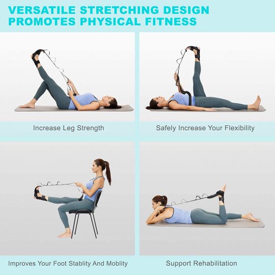 Yoga Stretch Strap Stretching Belt Foot Drop Stroke for Ballet, Taekwondo Gymnastics Exercises rrr_1
