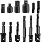 12Pcs Socket Adapte Bits Set Hex Drill Nut Driver Power Shank 1/4