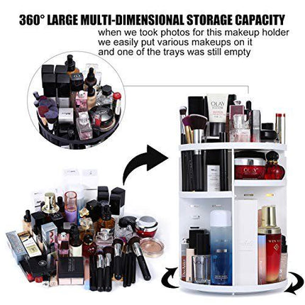 360 Degree Rotating dressing case Plastic Makeup Cosmetics Storage Box Skin Care Products Storage Rack rtretetert