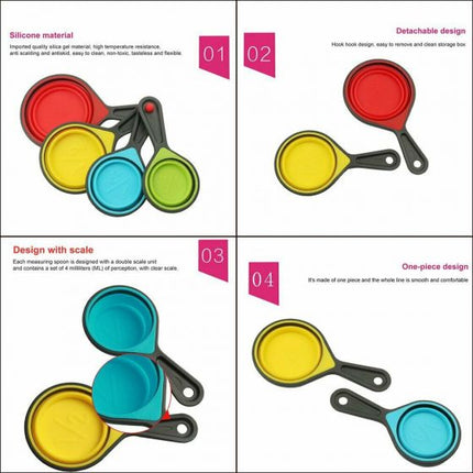 Food Grade Silicone Foldable Measuring Cups rtyjhb