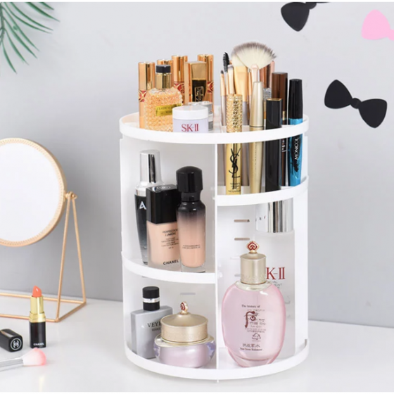 Dressing Case 360 Degree Rotating Dressing Case Plastic Makeup Cosmetics