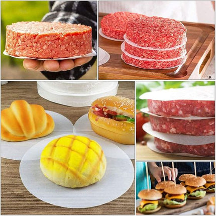 50pcs Round Hamburger Oil Blotting Paper BBQ Grill Paper Absorbing Sheet - 10CM rw3rwerwer