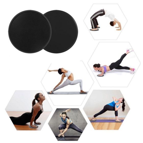 2Pcs Dual Core Disc Exercise Soft Padded Non Slip Slider Discs Gliding Discs Abs Making Equipment ryrytyrty_1