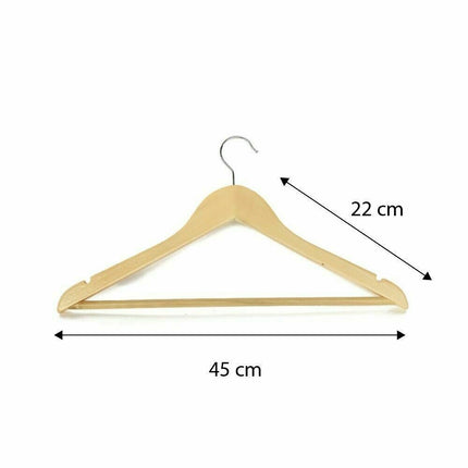 5PCS Wooden Clothes Hangers Coat Pant Suit Garments Trouser Rack s-l1600_12