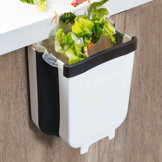 9L Kitchen Folding Trash Hanging Garbage Can Car Recycle Bin Trash Bin Waste Dustbin s-l1600_1__43_1