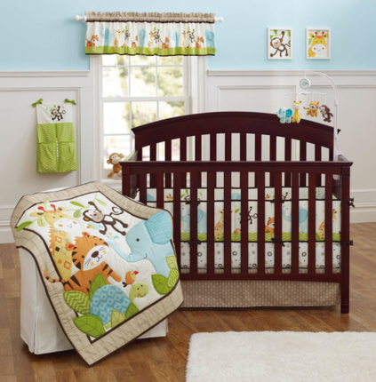 9PCS Zoo Animal Theme Crib Bedding Set Baby Boys Nursery Bedding Set s-l1600_1__7